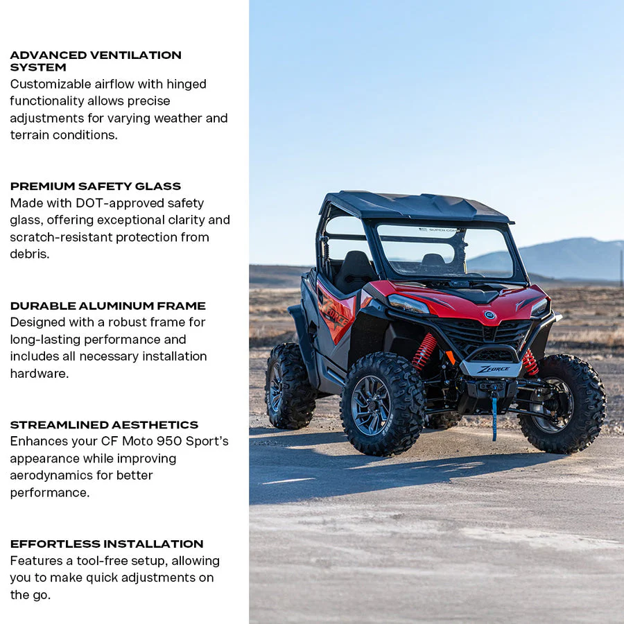Super Comp CFMoto ZForce 950 Sport Front Windshield - Image 6