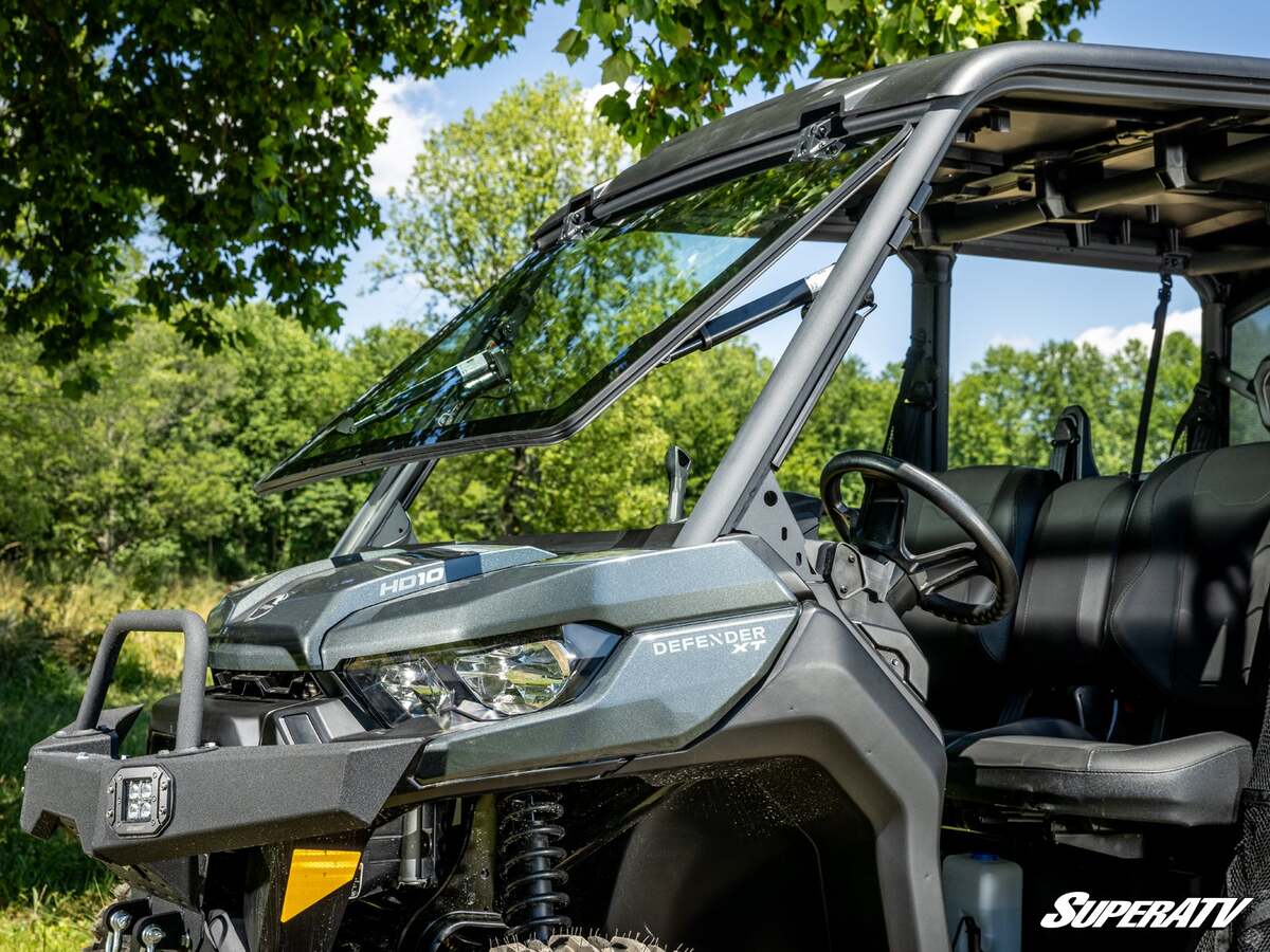 SuperATV Can-Am Defender Max Drive Power Flip Glass Windshield - Image 11
