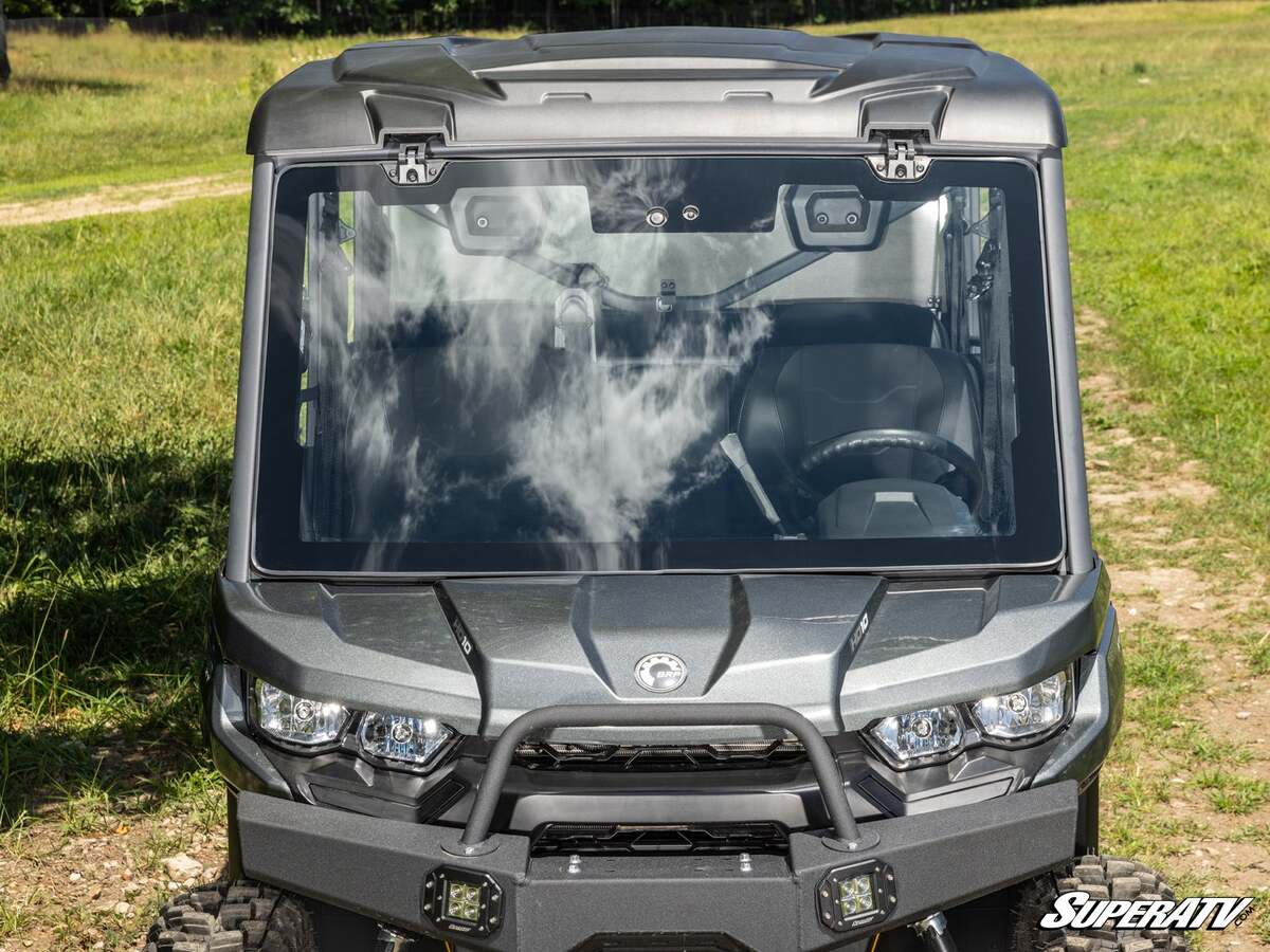 SuperATV Can-Am Defender Max Drive Power Flip Glass Windshield - Image 4