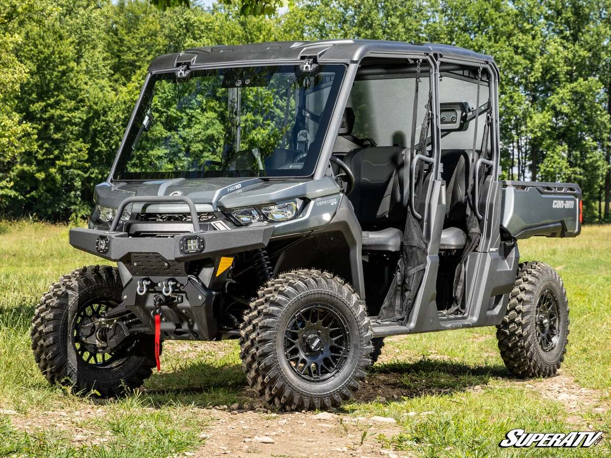 SuperATV Can-Am Defender Max Drive Power Flip Glass Windshield - Image 5