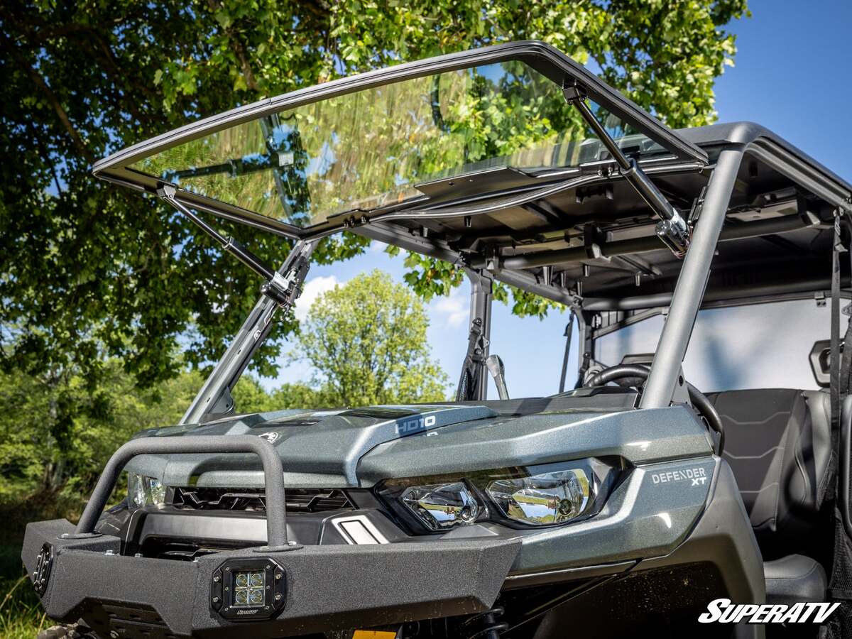 SuperATV Can-Am Defender Max Drive Power Flip Glass Windshield - Image 8