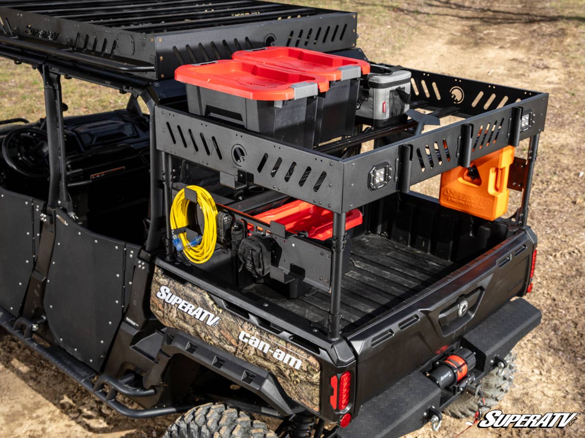 SuperATV Can-Am Defender Max Outfitter Bed Rack - Image 5