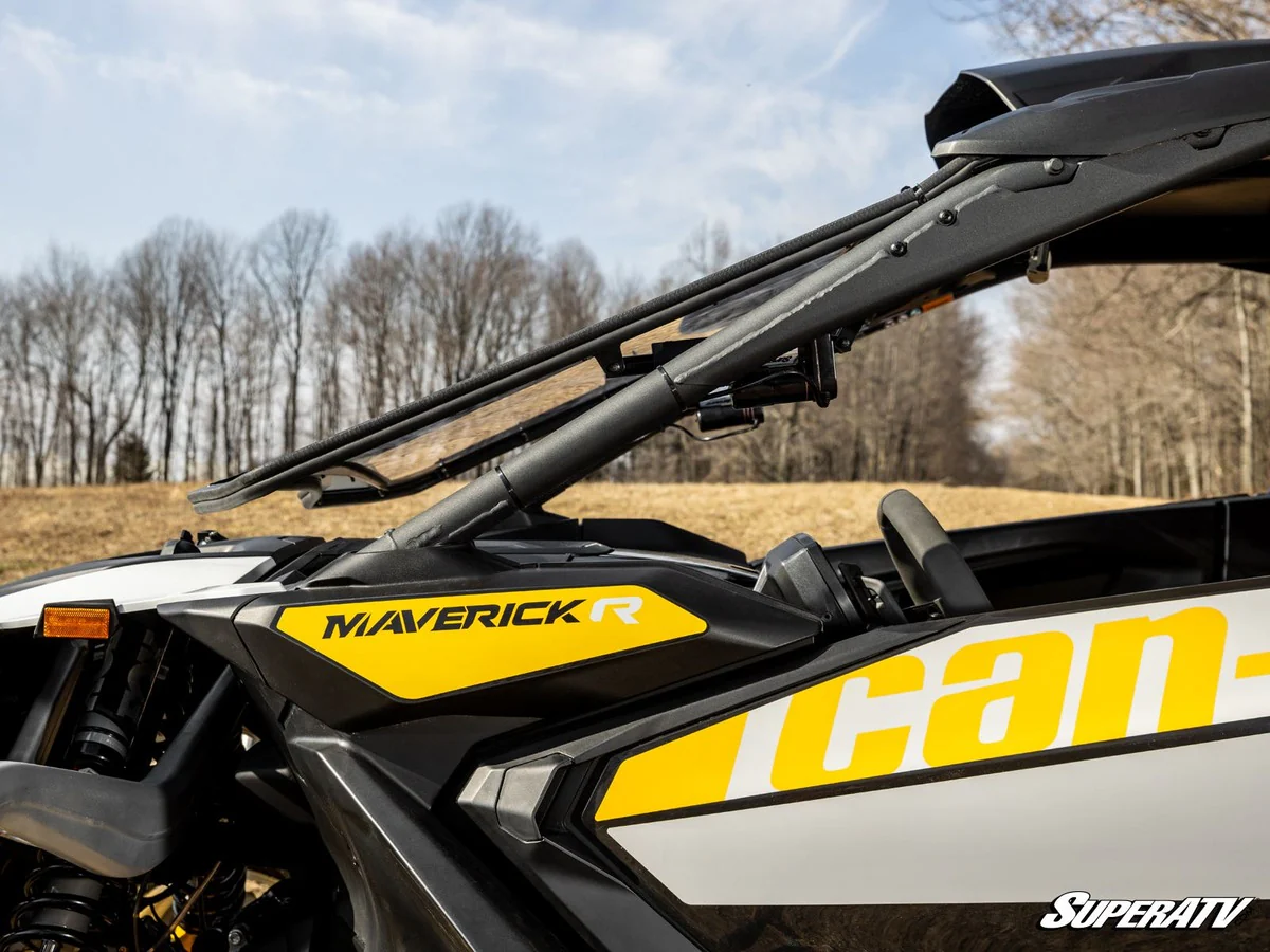 SuperATV Can-Am Maverick R Maxdrive Power Flip Windshield - Image 12