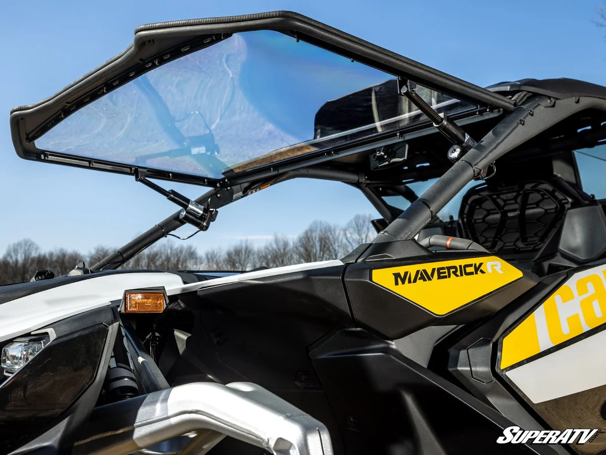 SuperATV Can-Am Maverick R Maxdrive Power Flip Windshield - Image 7