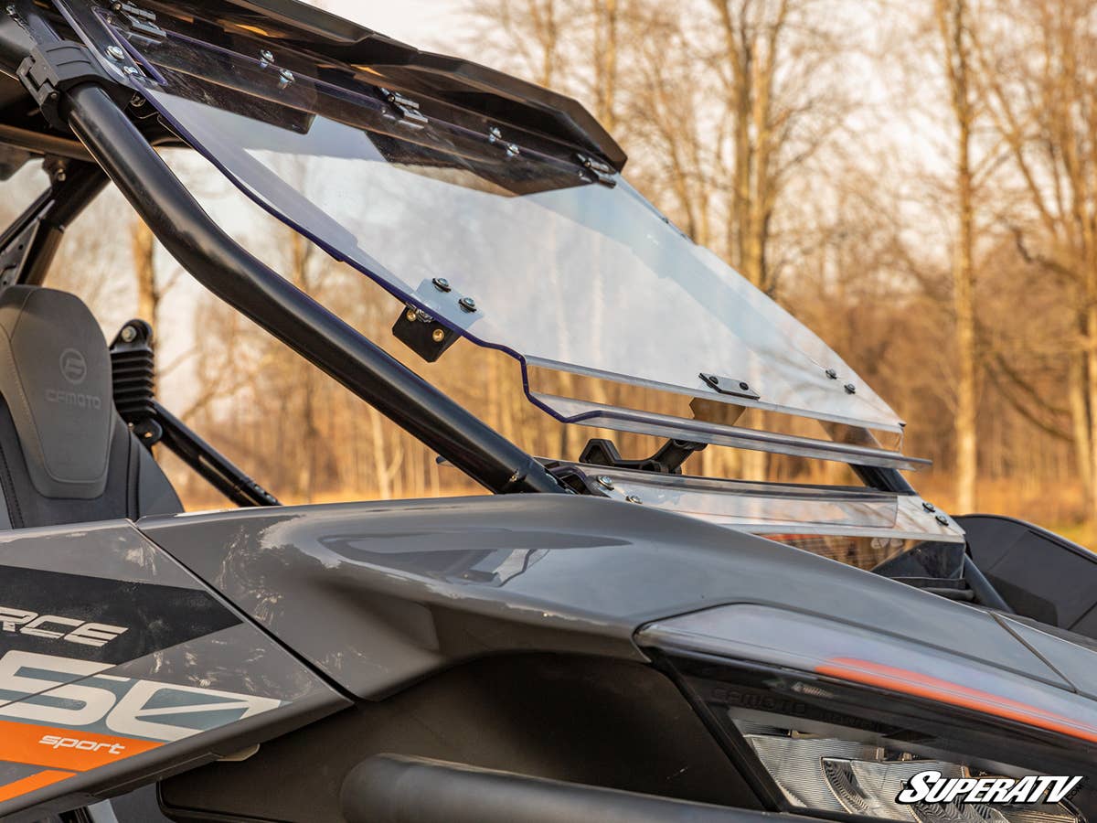 SuperATV CFMoto ZForce 950 Scratch Resistant Flip Windshield - Image 5