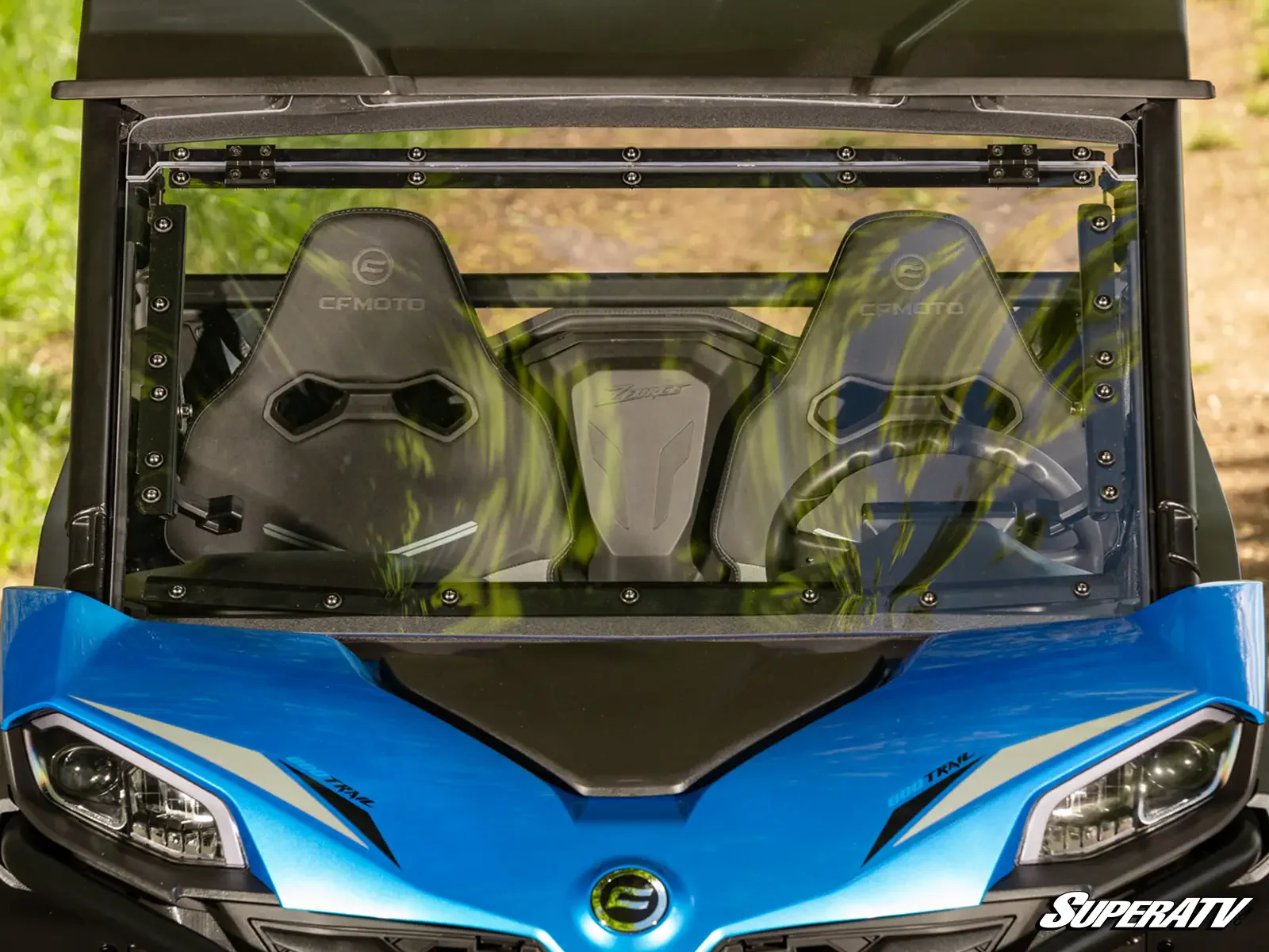 SuperATV CFMoto ZForce 950 Sport Scratch-Resistant Flip Windshield - Image 5