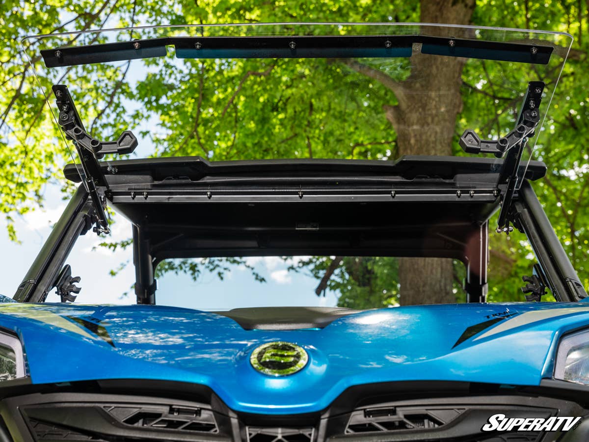 SuperATV CFMoto ZForce 950 Trail Scratch-Resistant Flip Windshield - Image 5