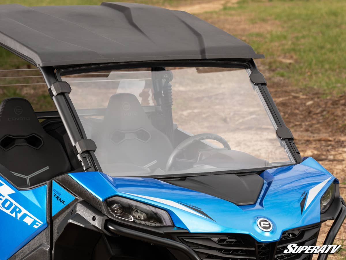 SuperATV CFMoto ZForce 950 Trail Scratch Resistant Full Windshield - Image 3