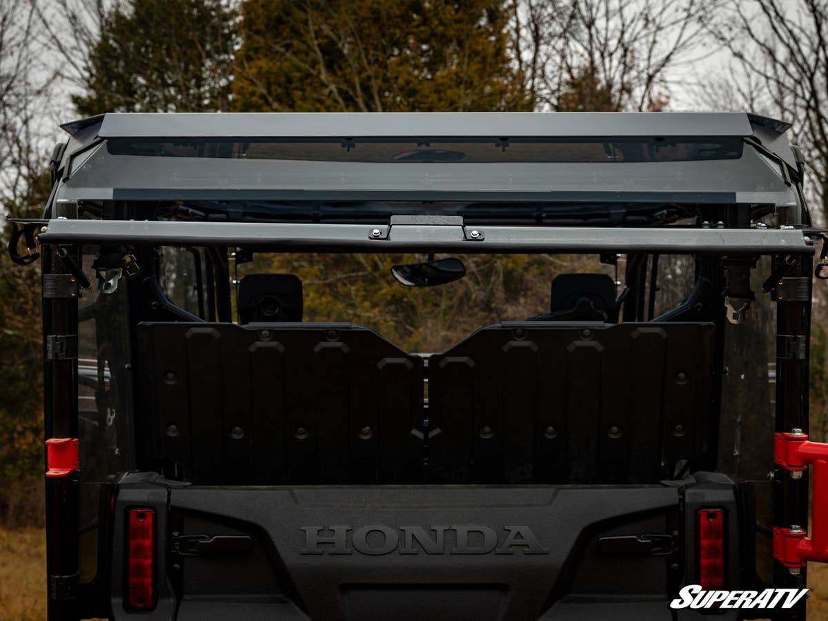 SuperATV Honda Pioneer 1000-5 Rear Flip Windshield - Image 3
