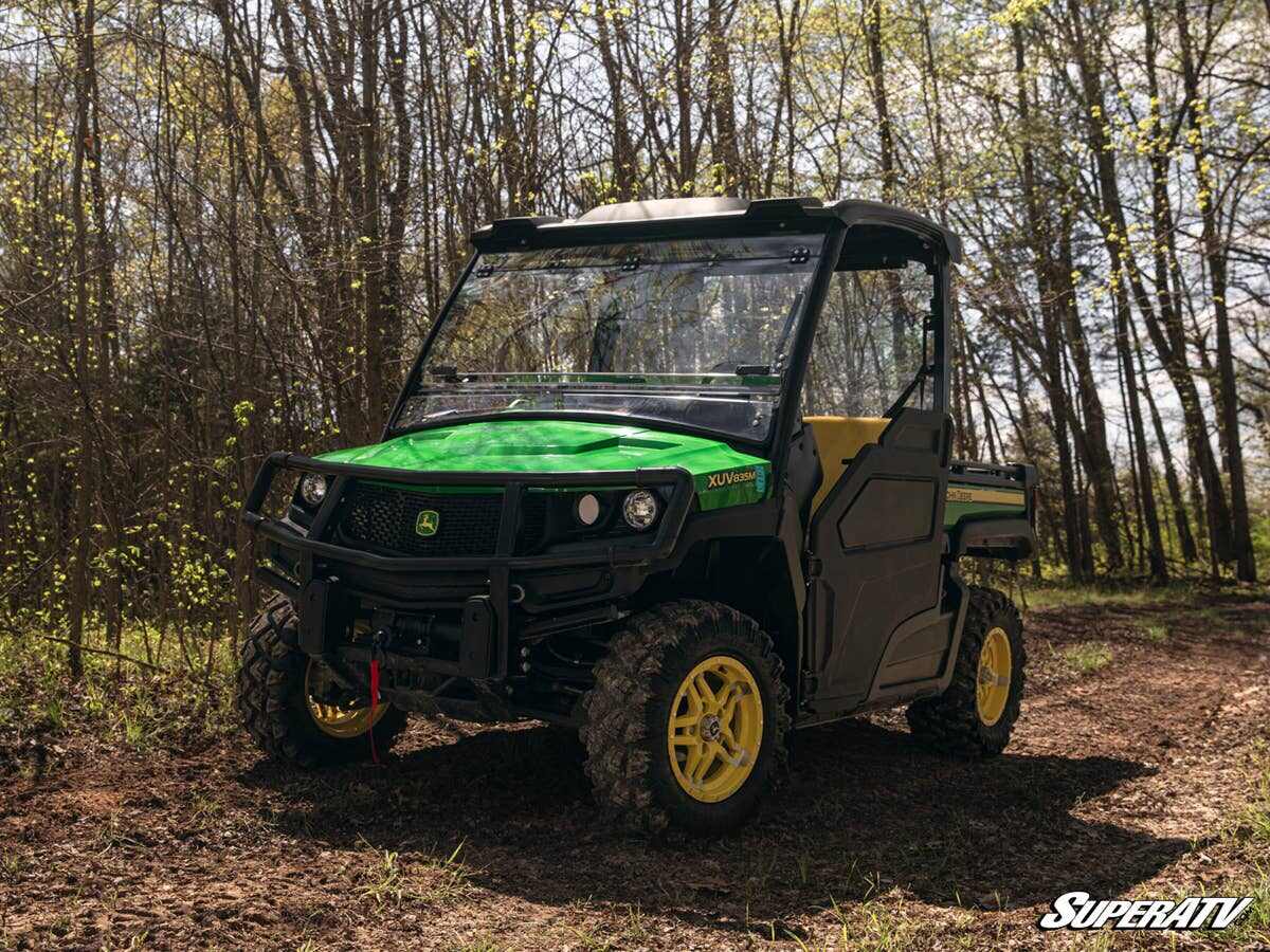 SuperATV John Deere Gator XUV 835 Scratch-Resistant Flip Windshield - Image 2