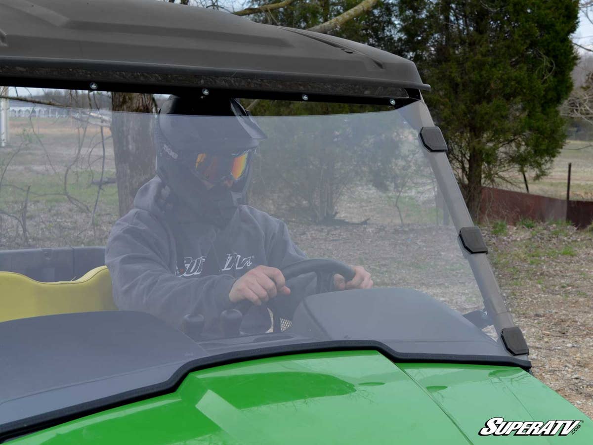 SuperATV John Deere Gator XUV Scratch-Resistant Full Windshield - Image 4