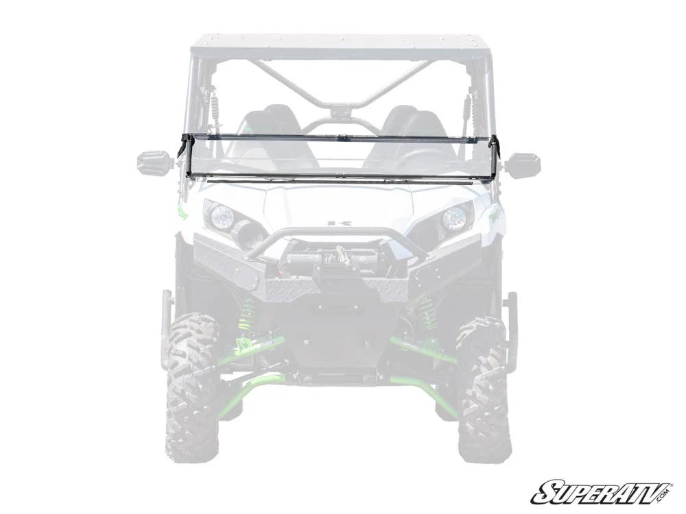 SuperATV Kawasaki Teryx S Scratch-Resistant Flip Down Windshield - Image 3