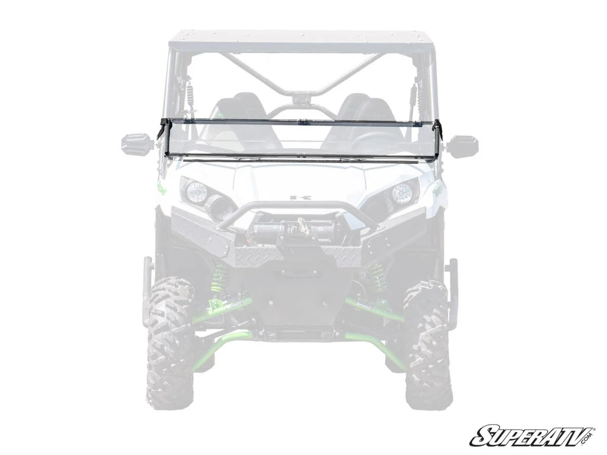 SuperATV Kawasaki Teryx Scratch Resistant Flip Down Windshield - Image 3