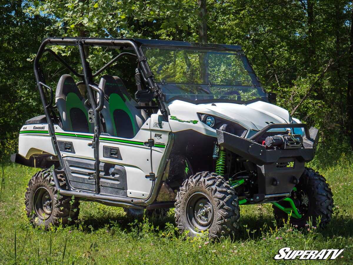 SuperATV Kawasaki Teryx Scratch Resistant Flip Down Windshield - Image 4