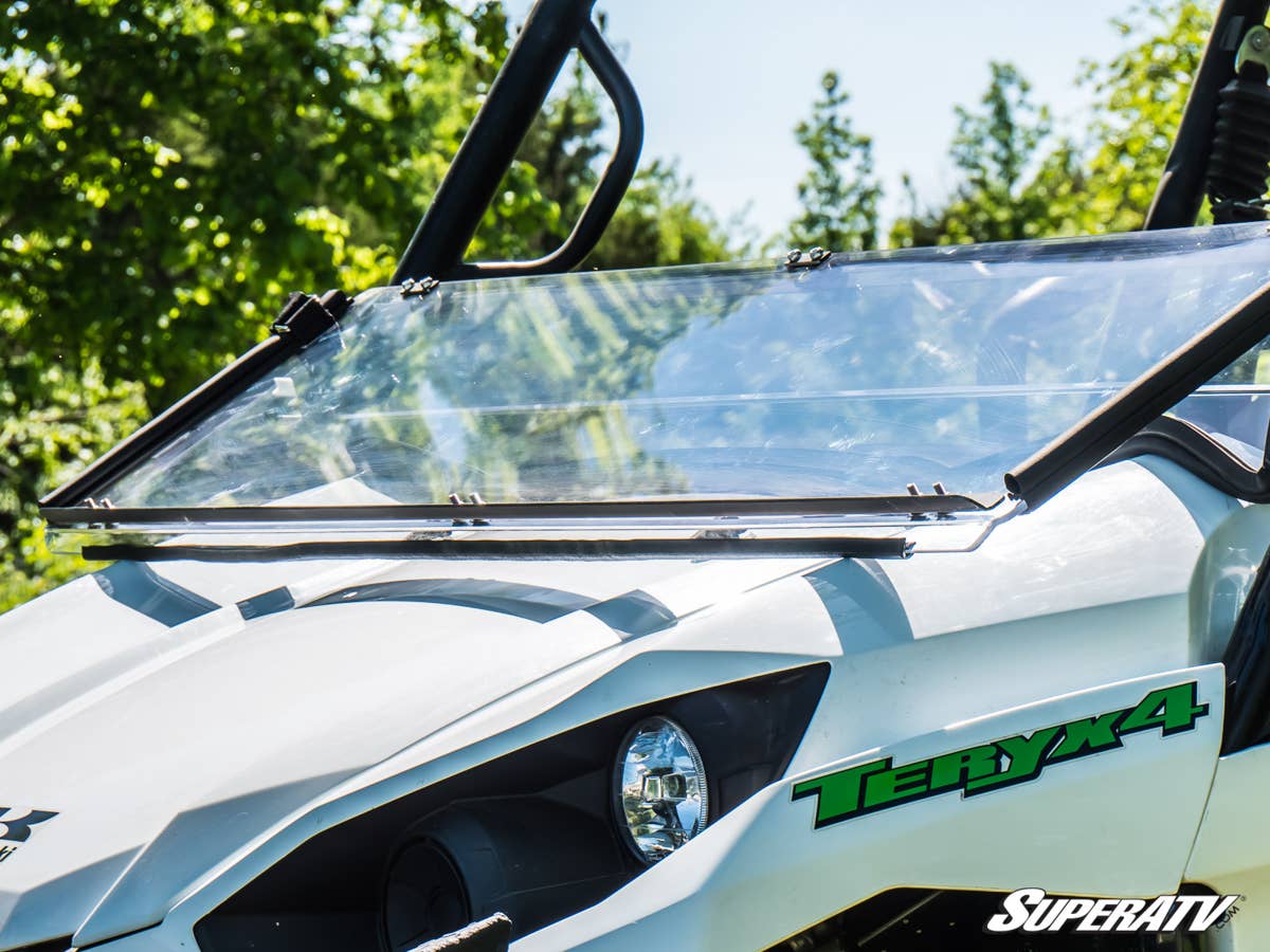 SuperATV Kawasaki Teryx Scratch Resistant Flip Down Windshield - Image 5