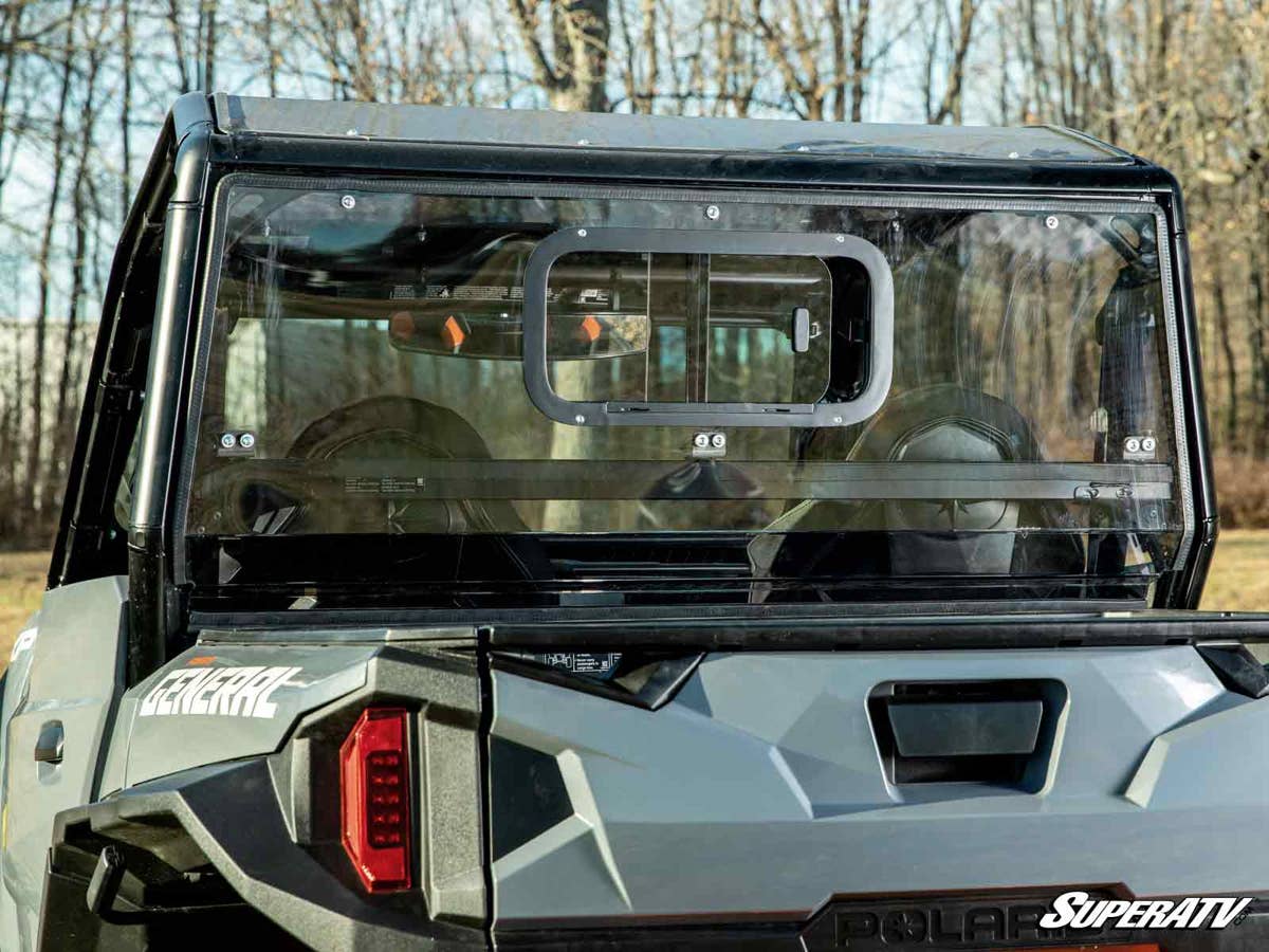 SuperATV Polaris General 1000 Sliding Rear Windshield - Image 4