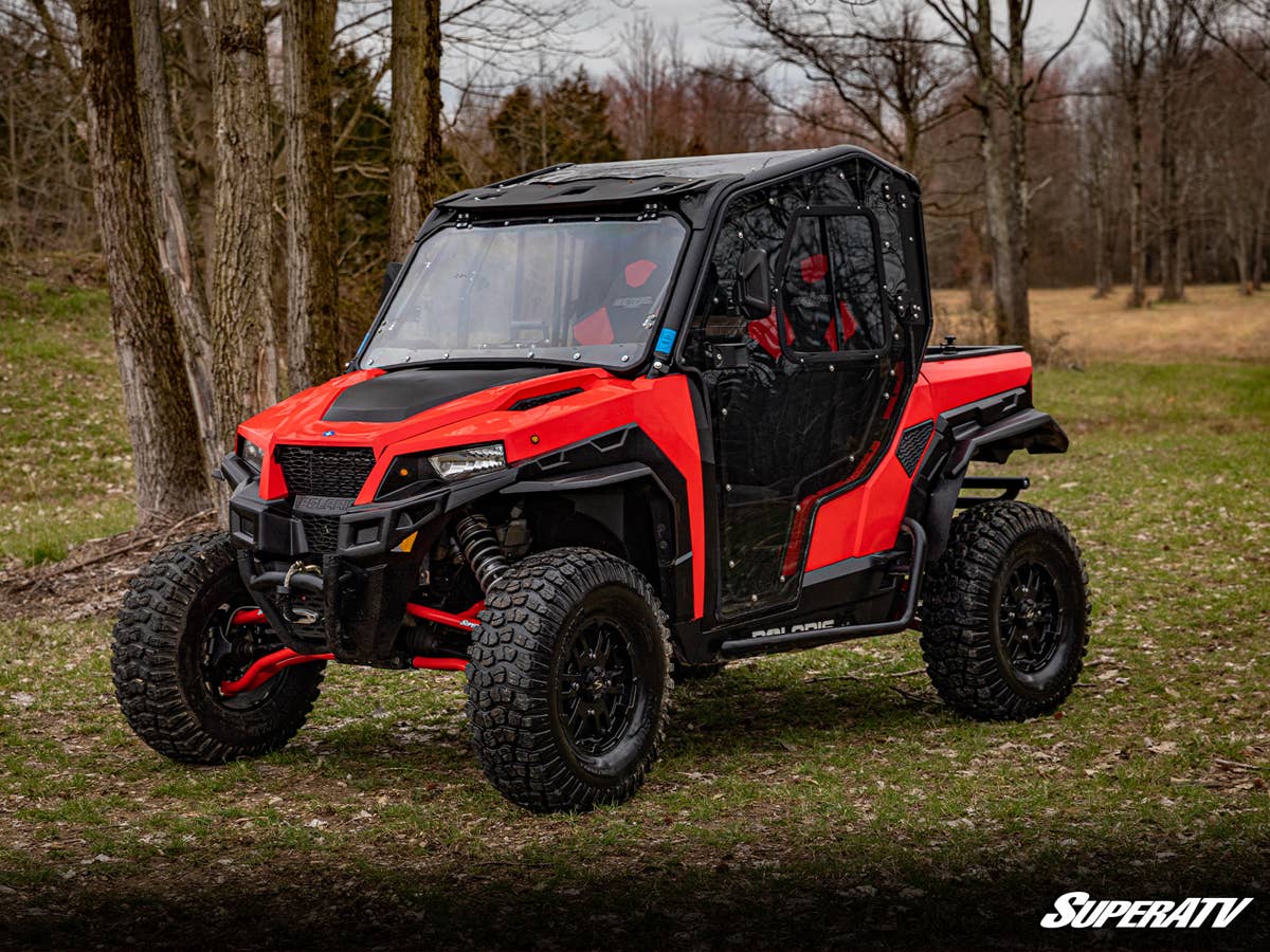 SuperATV Polaris General XP 1000 Scratch Resistant Flip Windshield - Image 2