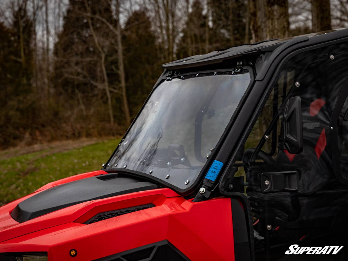 SuperATV Polaris General XP 1000 Scratch Resistant Flip Windshield - Image 4