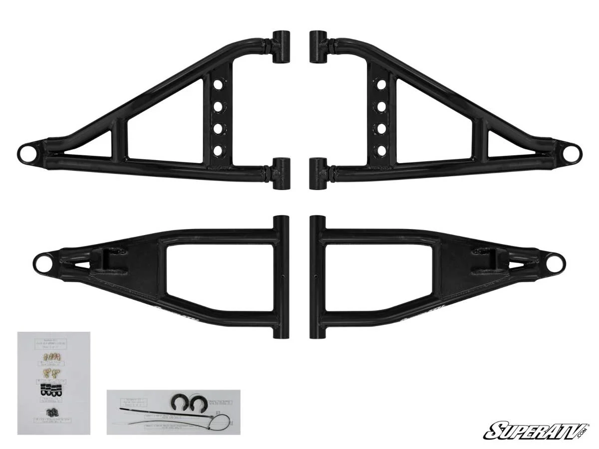 SuperATV Polaris Ranger 1000 Diesel High Clearance 1.5” Forward Offset A-Arms