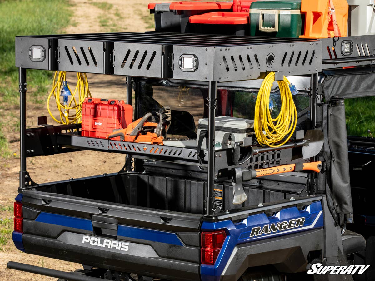 SuperATV Polaris Ranger 1000 Outfitter Bed Rack - Image 7