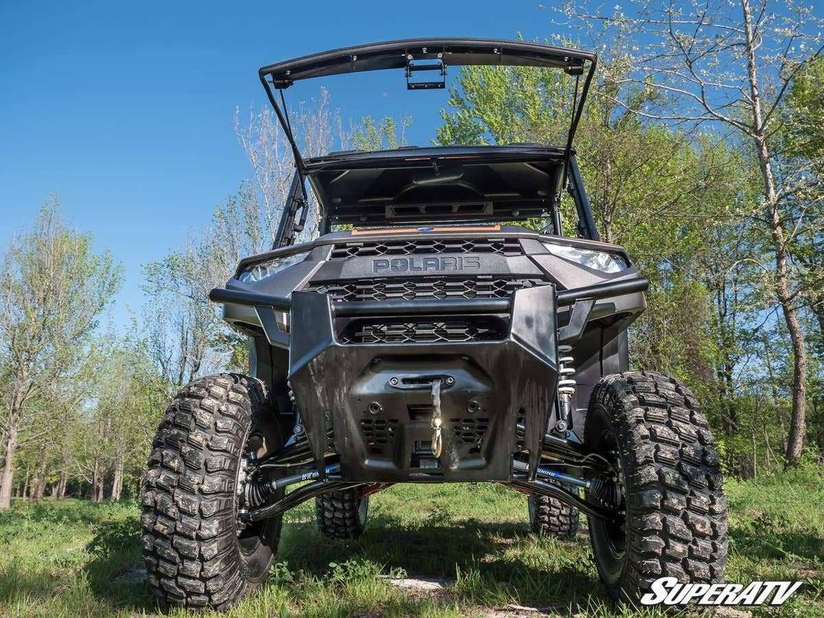 SuperATV Polaris Ranger 1000 Scratch Resistant Flip Windshield - Image 5