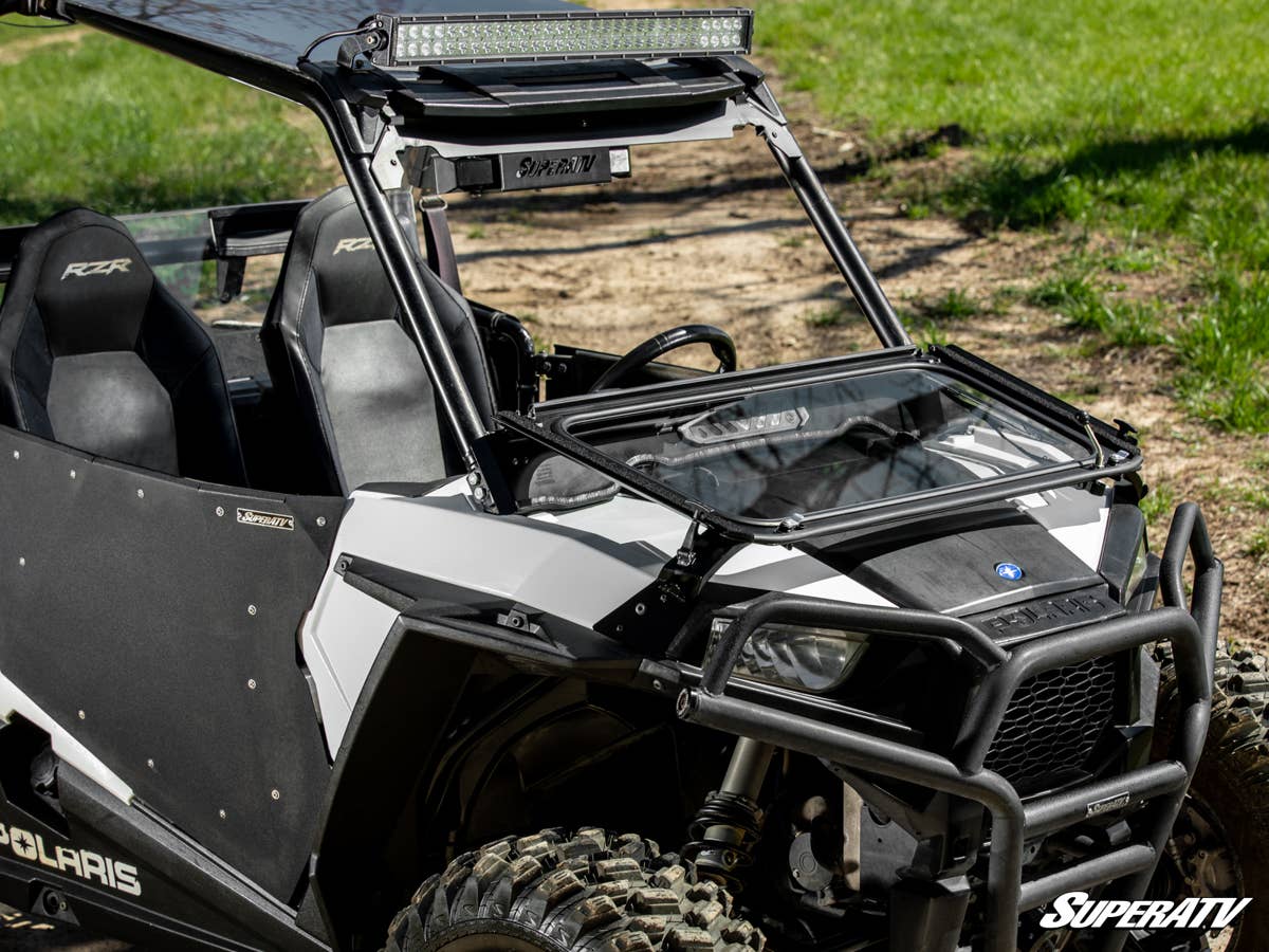 SuperATV Polaris RZR 900 Flip Down Glass Windshield - Image 2