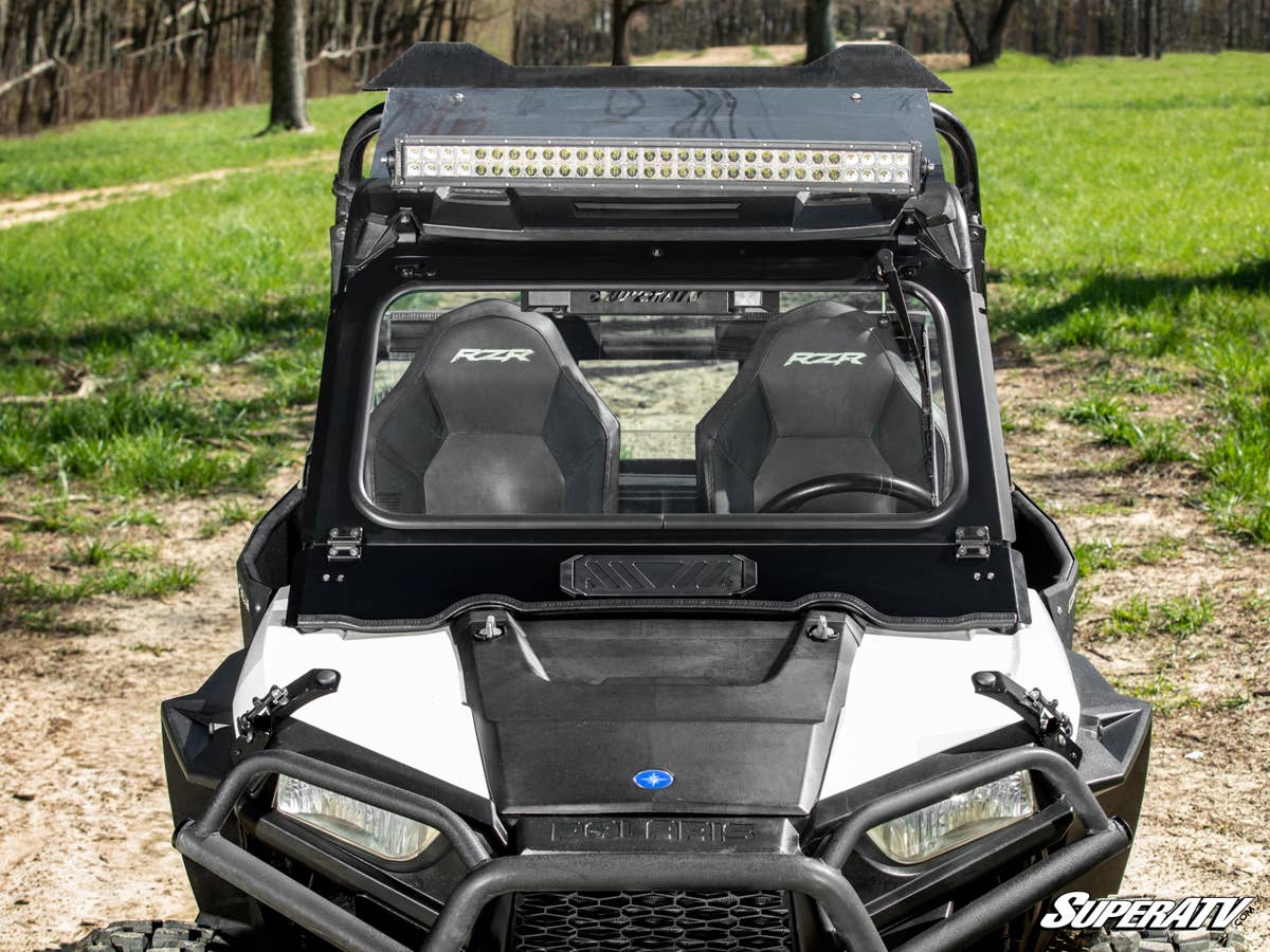 SuperATV Polaris RZR 900 Flip Down Glass Windshield - Image 3