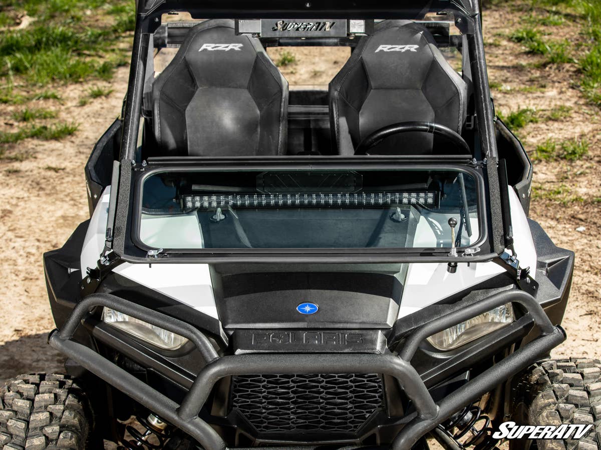 SuperATV Polaris RZR 900 Flip Down Glass Windshield - Image 4