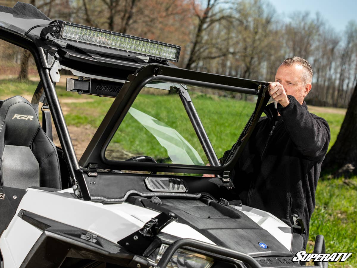 SuperATV Polaris RZR 900 Flip Down Glass Windshield - Image 5
