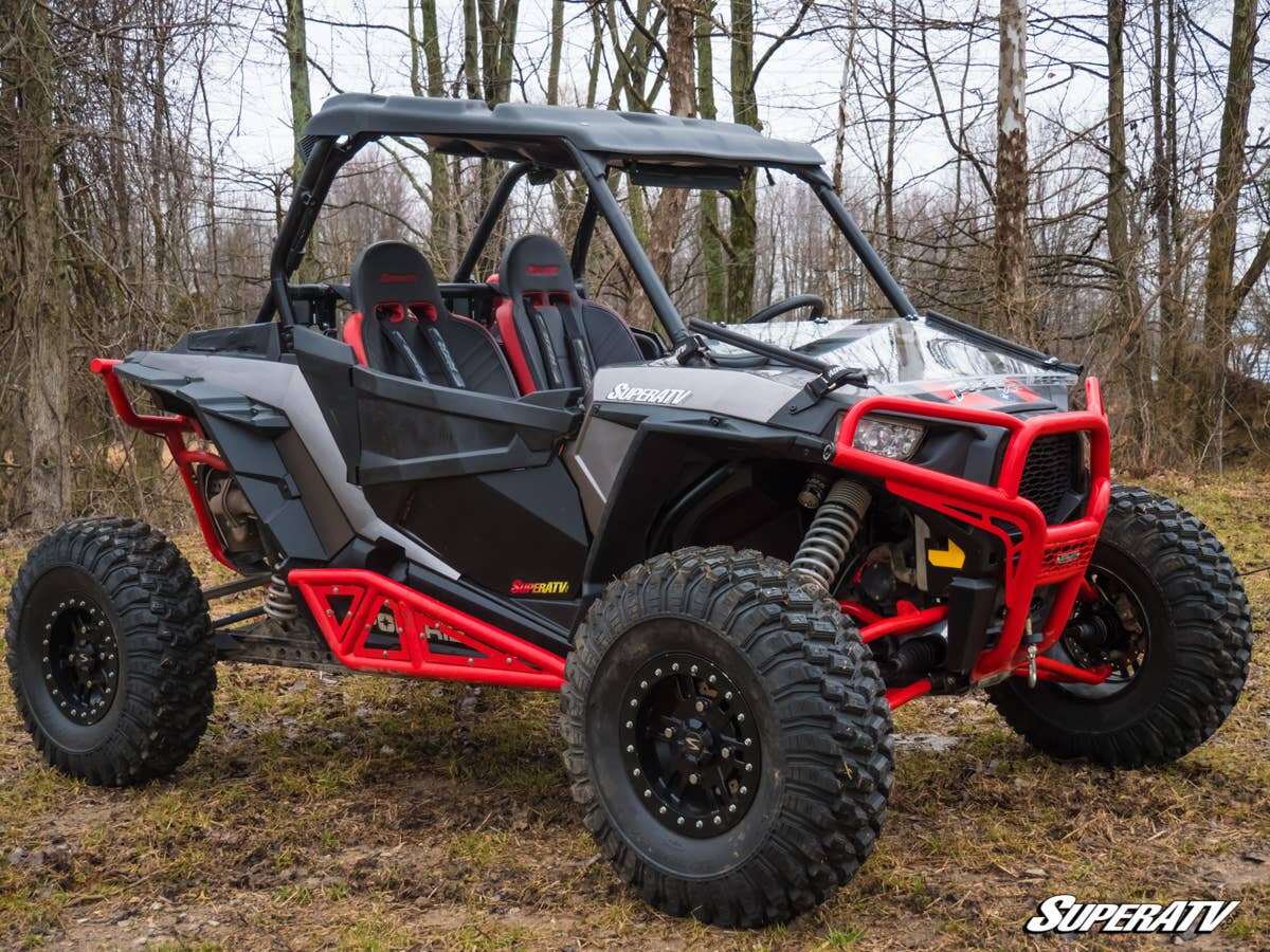 SuperATV Polaris RZR 900 Scratch Resistant Flip Down Windshield - Image 2