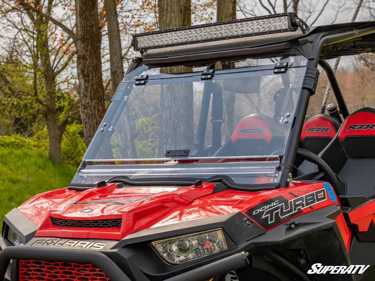 SuperATV Polaris RZR 900 Scratch Resistant Flip Windshield - Image 3