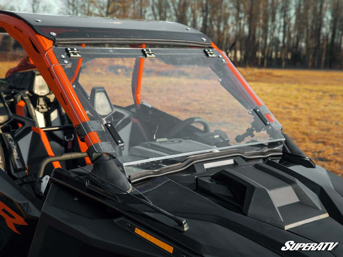 SuperATV Polaris RZR PRO R Scratch-Resistant Flip Windshield - Image 2