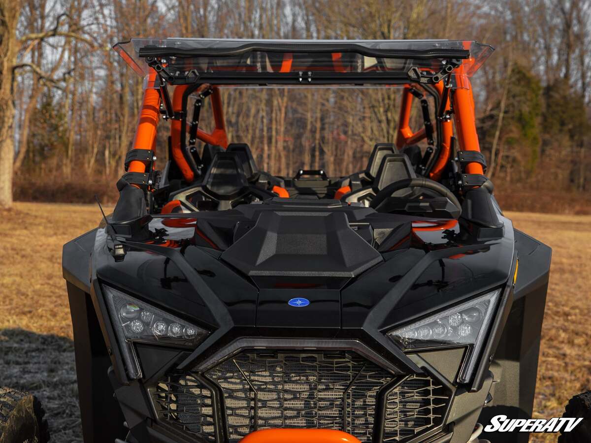 SuperATV Polaris RZR PRO R Scratch-Resistant Flip Windshield - Image 4