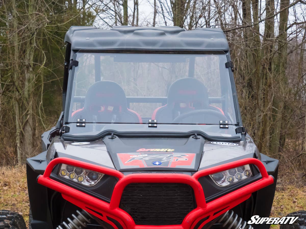 SuperATV Polaris RZR S 1000 Scratch Resistant Flip Down Windshield - Image 4