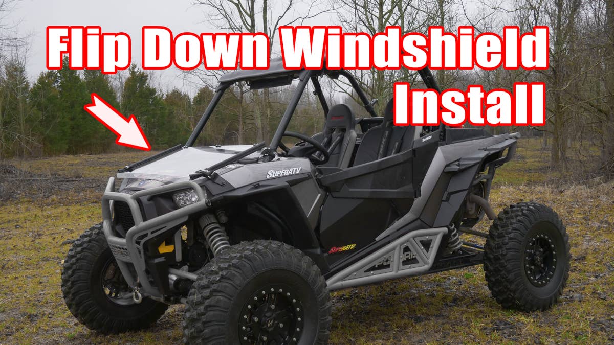 SuperATV Polaris RZR S 1000 Scratch Resistant Flip Down Windshield - Image 7
