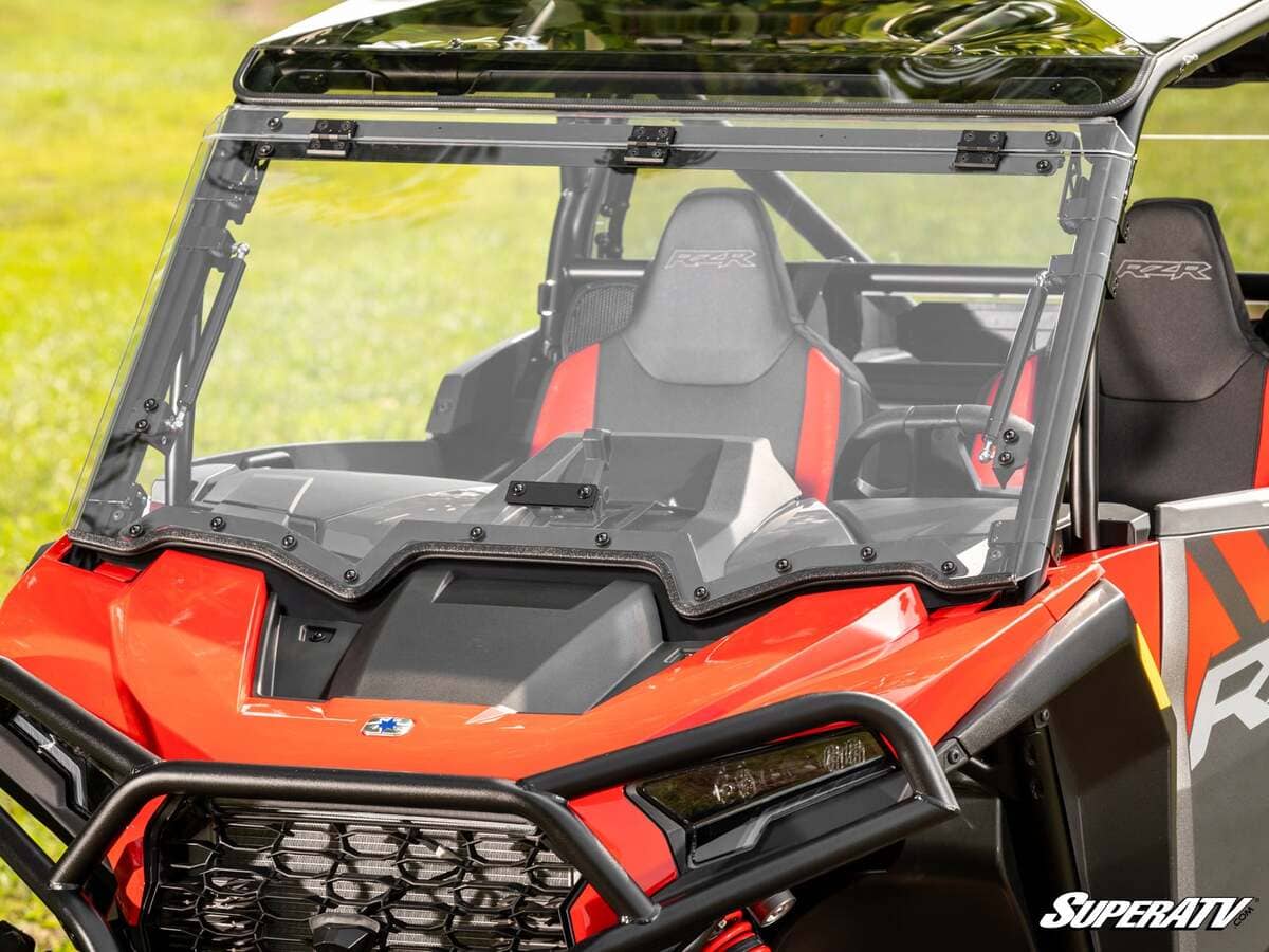 SuperATV Polaris RZR XP Scratch-Resistant Flip Windshield - Image 4