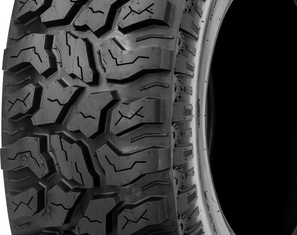 System 3 Gloss Black With Matte Brushed Ring SB-9 Beadlock & Sedona Ridge Saw Wheel & Tire Kit - Image 4