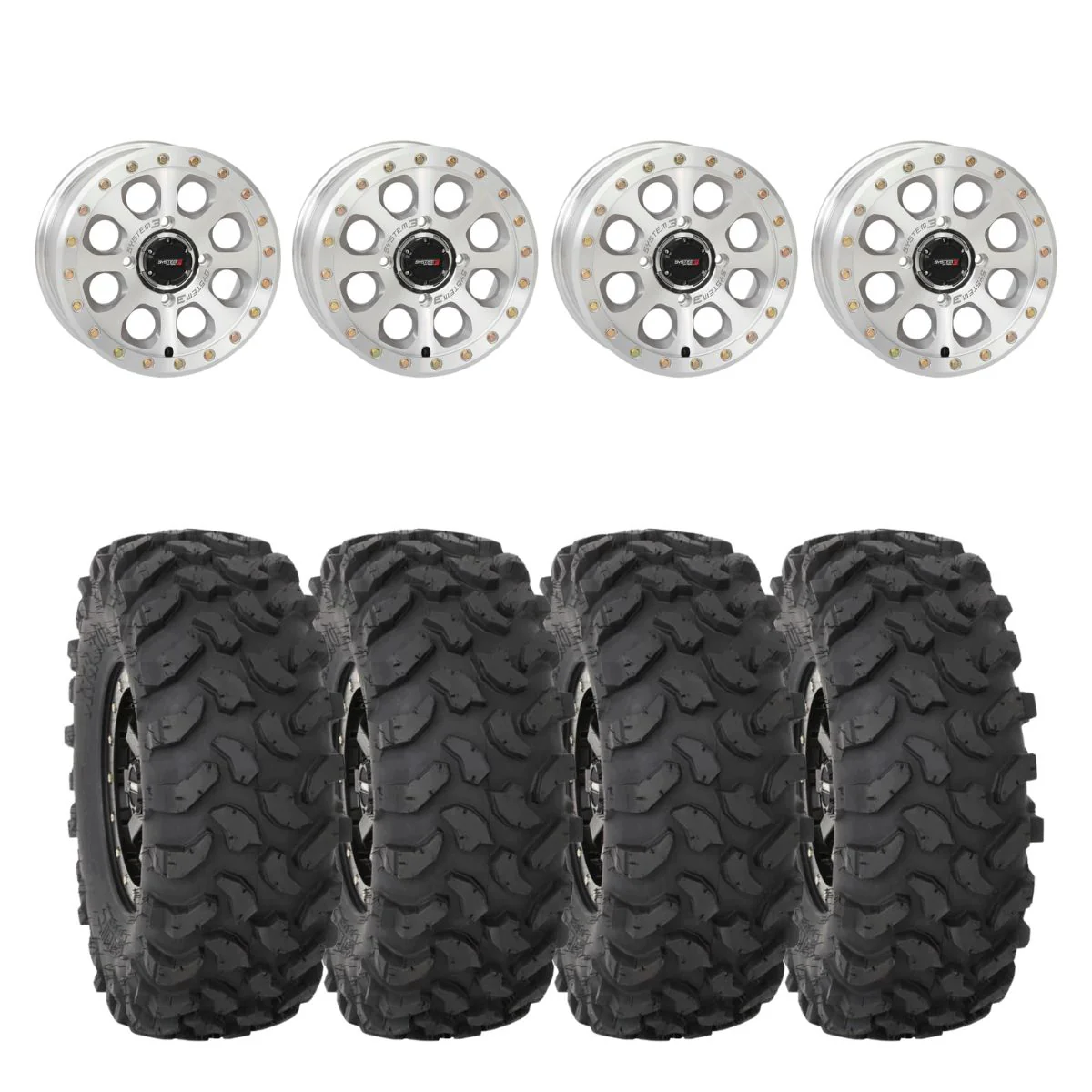 System 3 Machined SB-7 Beadlock & System 3 Offroad XTR370 Wheel & Tire Kit