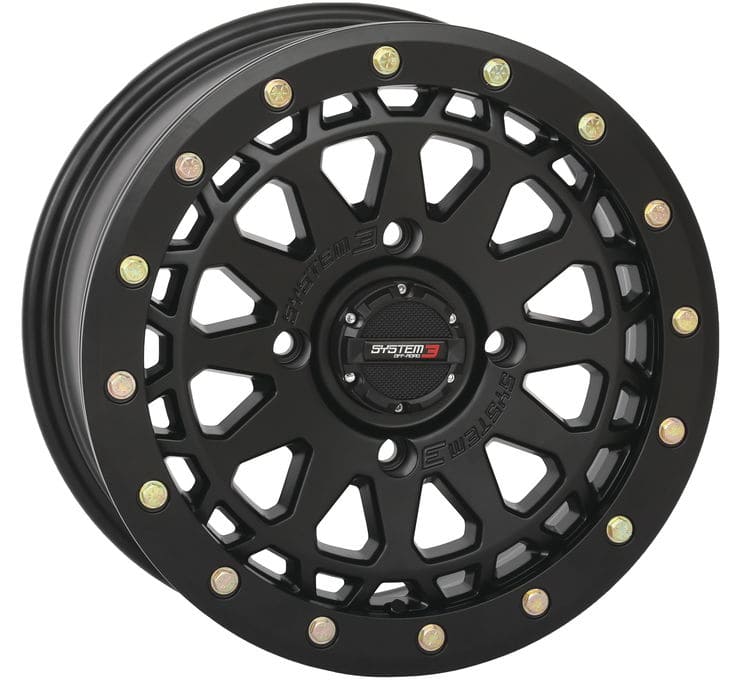 System 3 Matte Black SB-6 Beadlocks & System 3 Offroad XTR370 Wheel & Tire Kit - Image 2