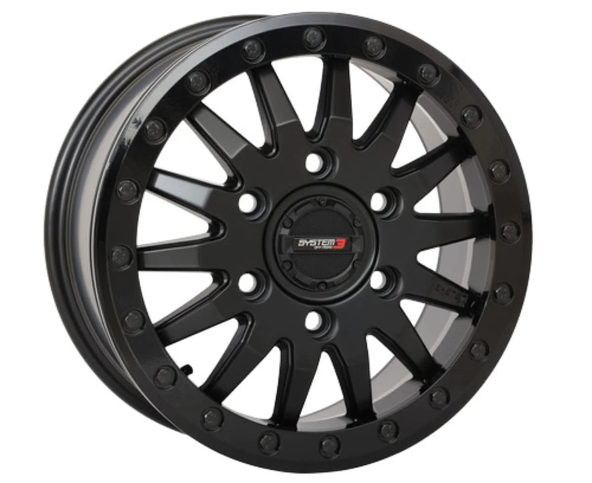 System 3 Matte Black SB-8 Beadlock 6-Lug & System 3 RC500 10 Ply Rock Crawler Wheel & Tire Kit - Image 2