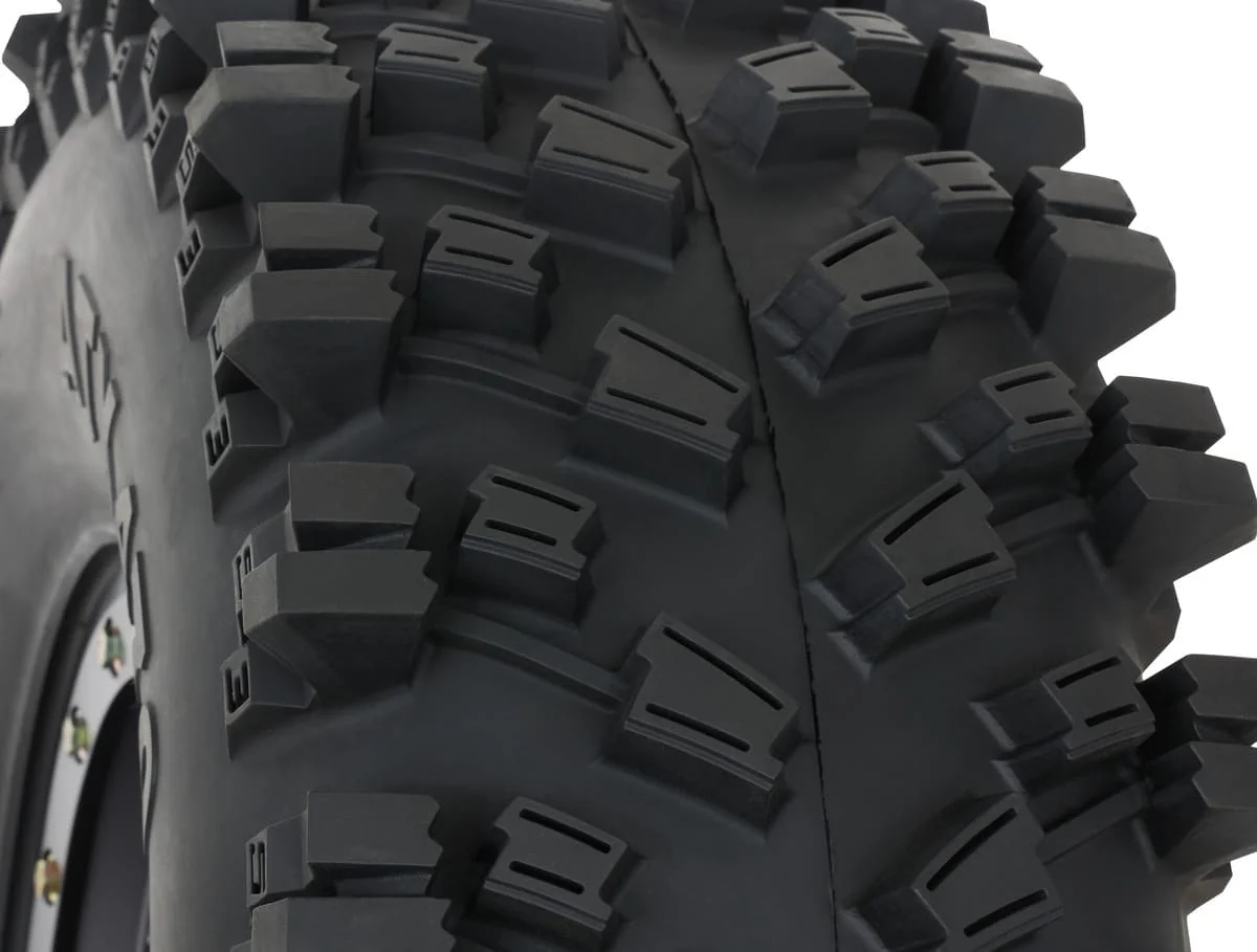 System 3 Matte Black w/Gloss Black Ring SB-9 Beadlock & System 3 ATX470 All Terrain Xtreme Wheel & Tire Kit - Image 5