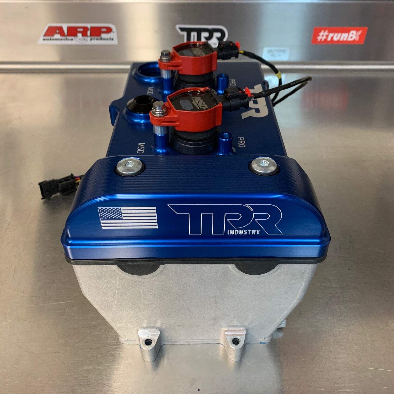 TPR Industry RZR Billet Valve Cover - Blue - Image 2