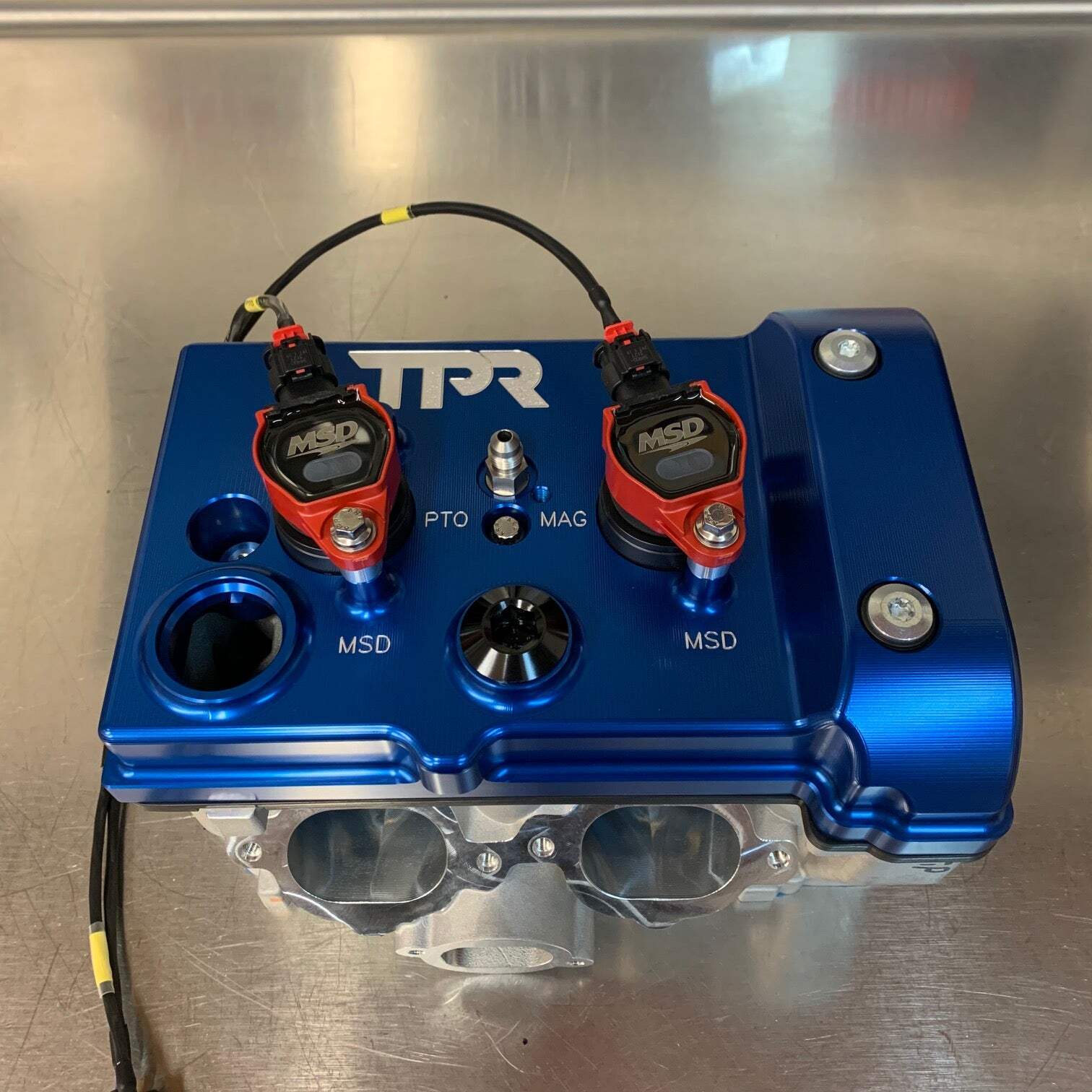 TPR Industry RZR Billet Valve Cover - Blue - Image 4