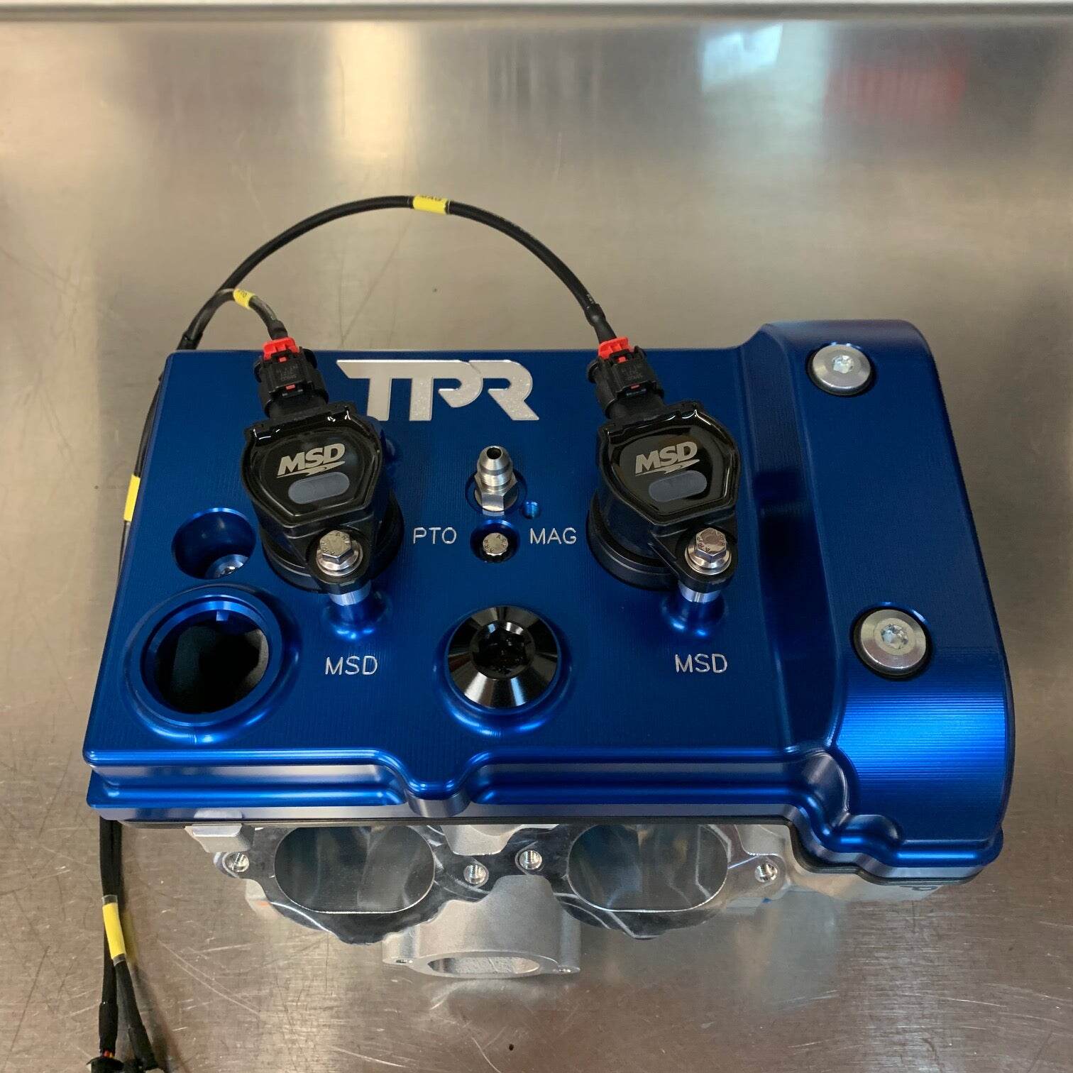 TPR Industry RZR Billet Valve Cover - Blue - Image 5