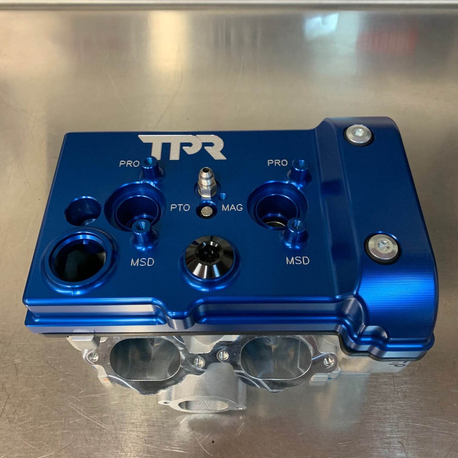 TPR Industry RZR Billet Valve Cover - Blue - Image 7