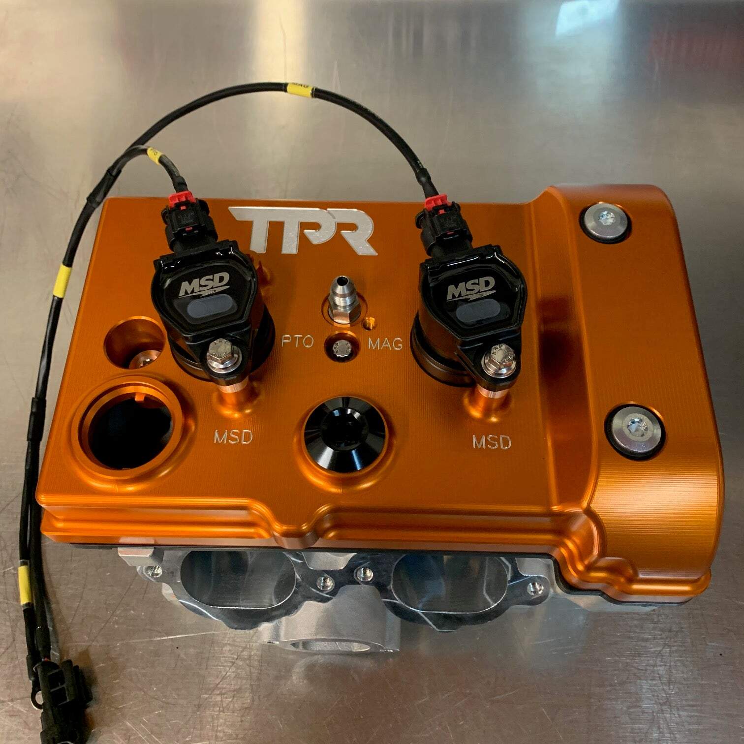 TPR Industry RZR Billet Valve Cover - Orange - Image 5