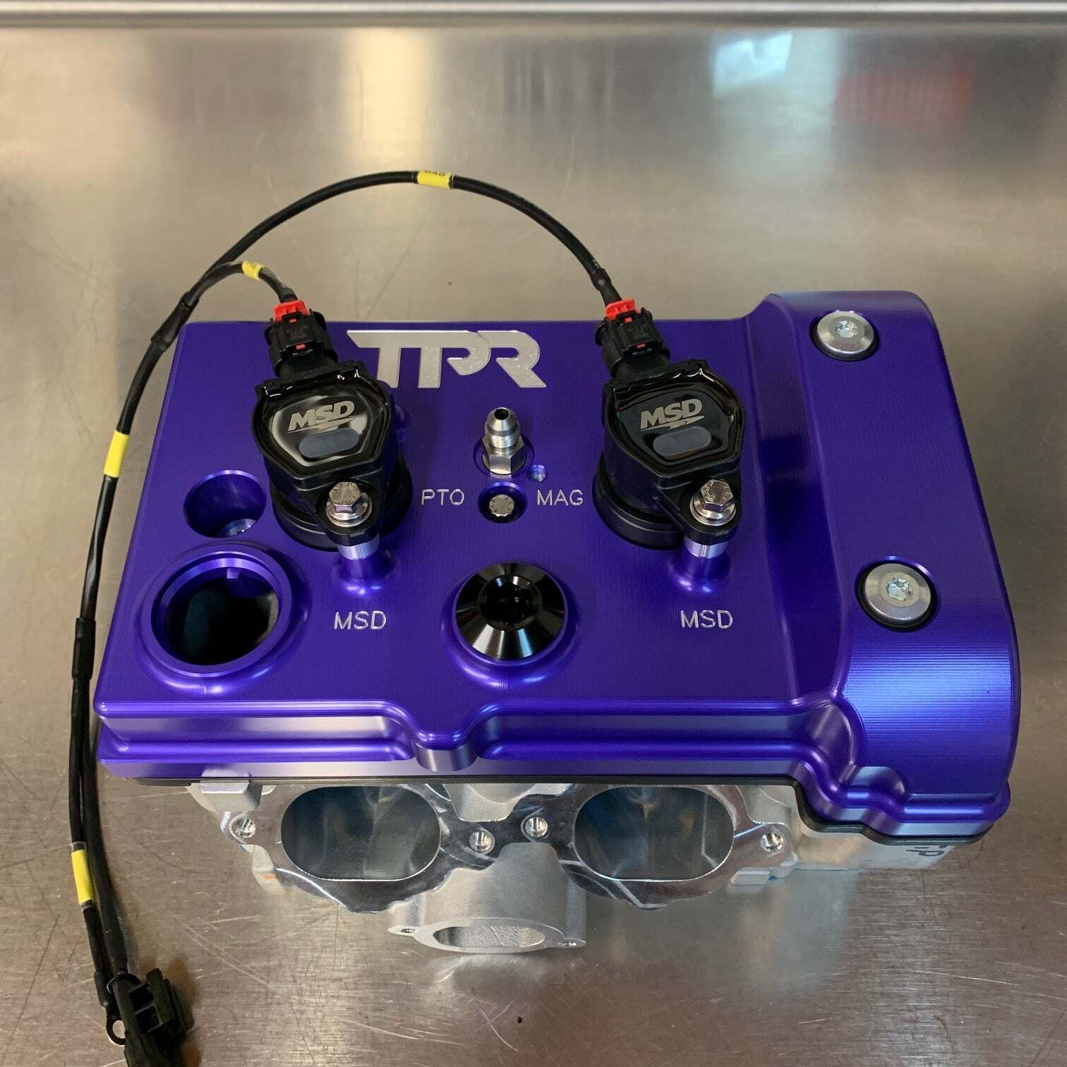 TPR Industry RZR Billet Valve Cover - Purple - Image 4