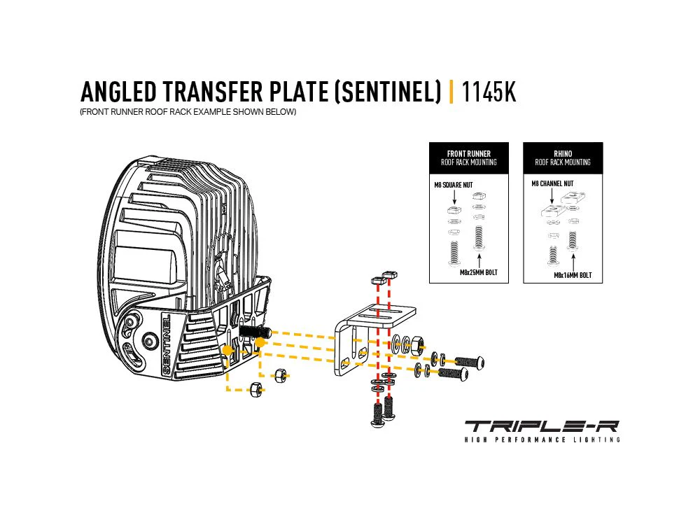 Triple R Lighting Sentinel Angled Transfer Plate - Image 6