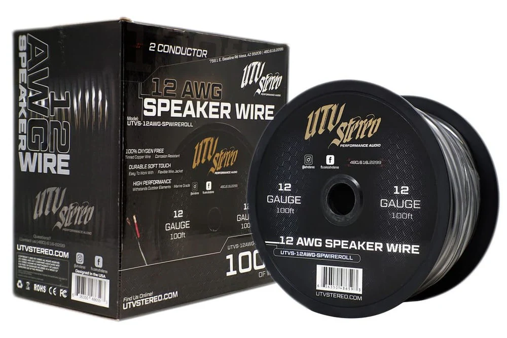 UTV Stereo 12 AWG Speaker Wire Roll - 12ft - Image 2