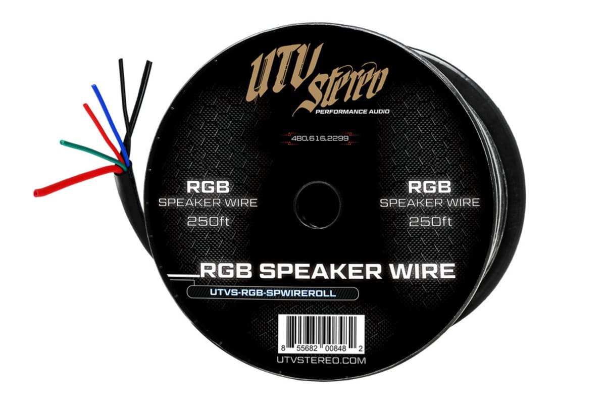 UTV Stereo 6 Conductor RGB Speaker Wire - 50ft - Image 2